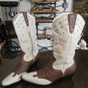 Matisse Brown and Cream Western Boots